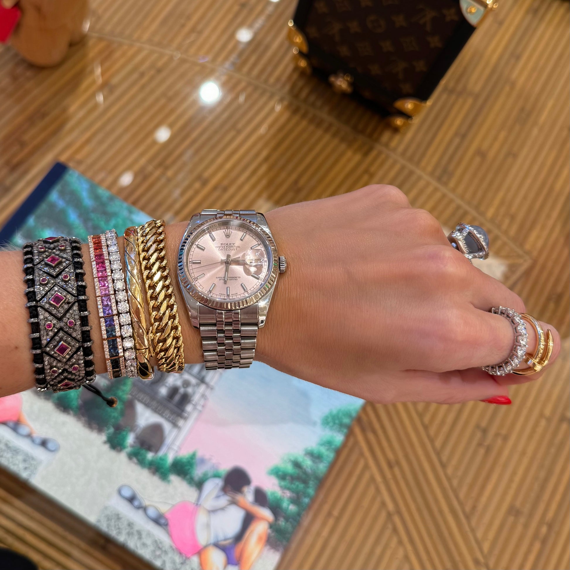RUBY & SMOKY DIAMONDS BRACELET