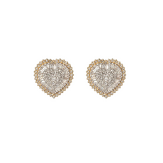 HEART DIAMOND STUDS