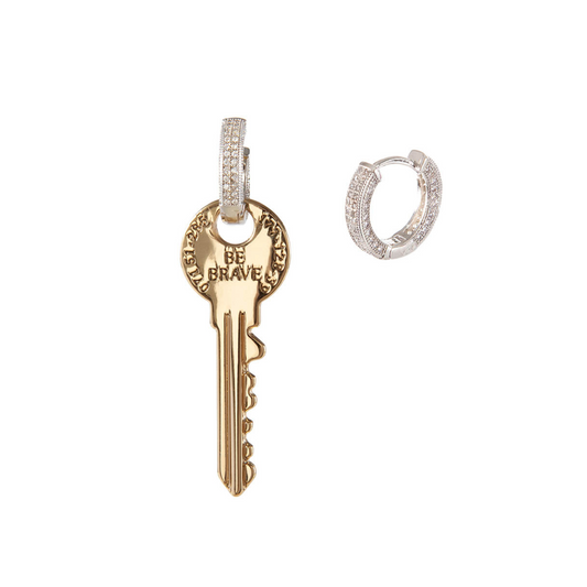 BE BRAVE GOLD EARRINGS