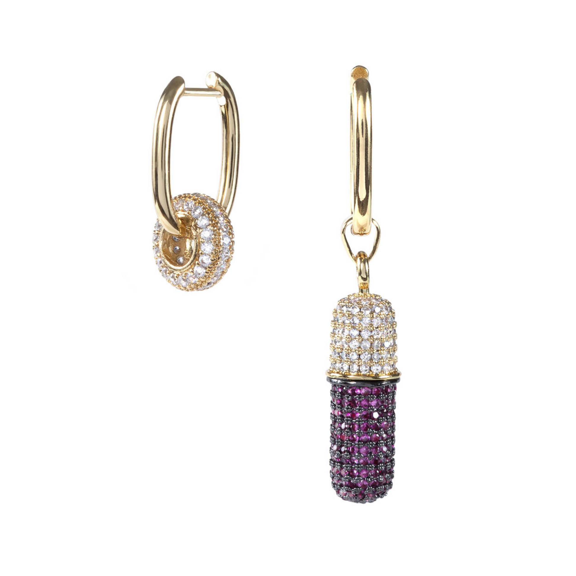 CHILL PILLS EARRINGS FUCHSIA