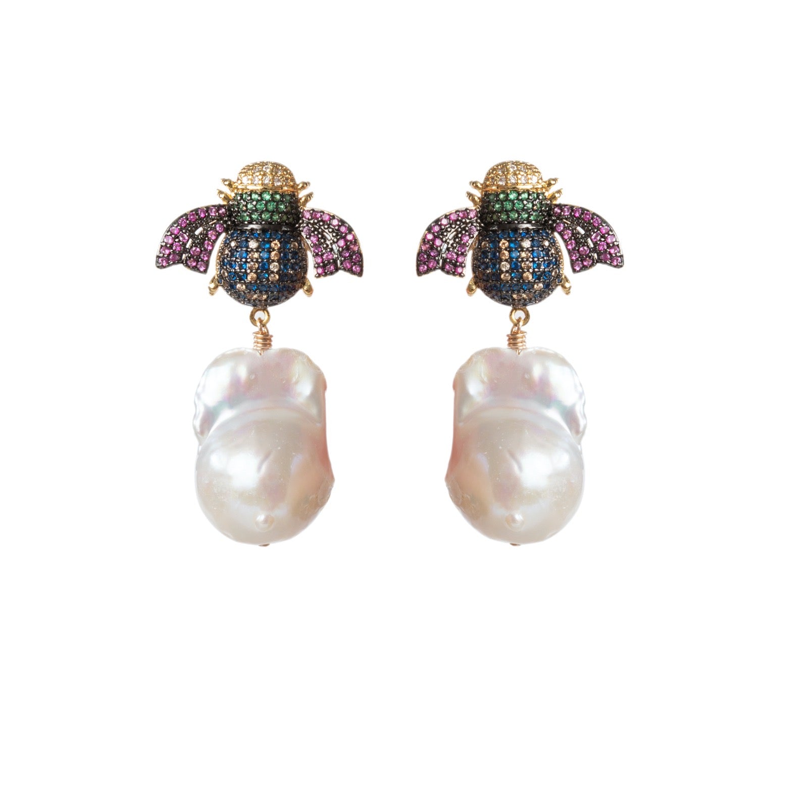 BEETLE JEWEL TWINS EARRINGS