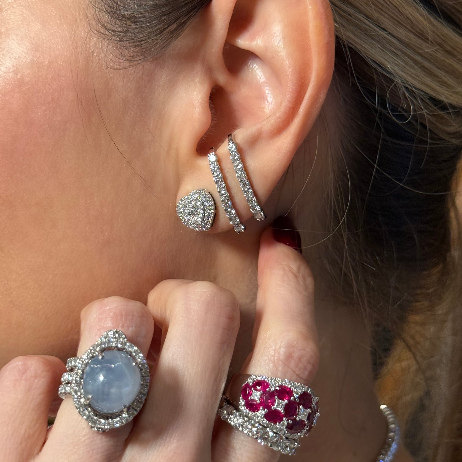 LOVE DIAMOND STUDS