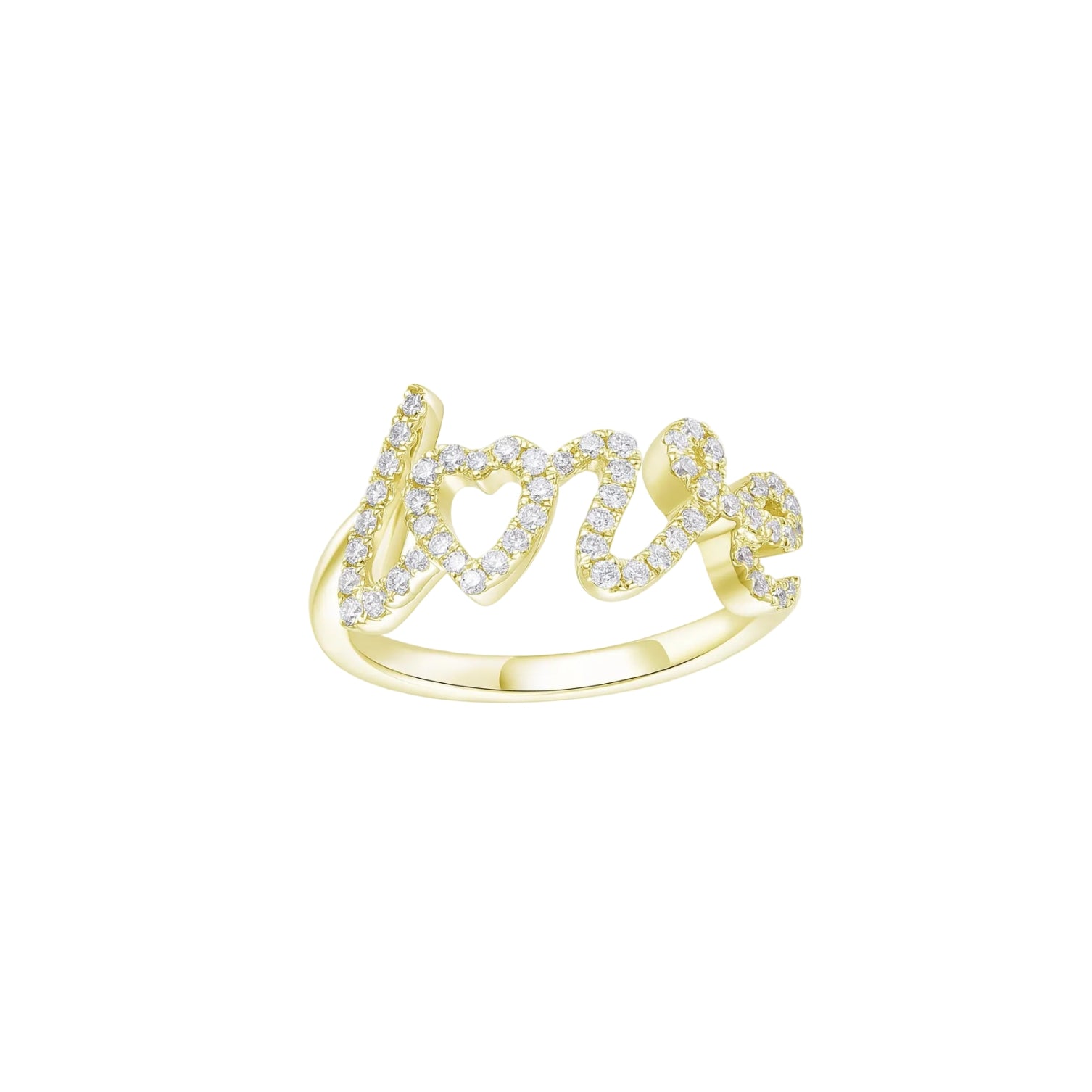LOVE DIAMOND RING YELLOW GOLD