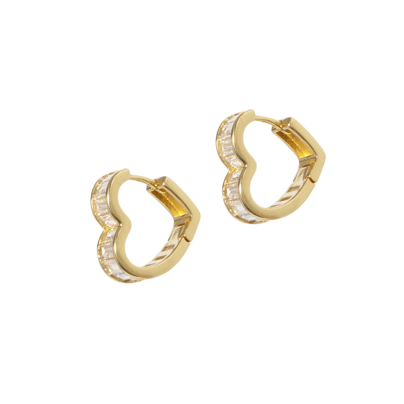 HEART BAGUETTE HOOPS