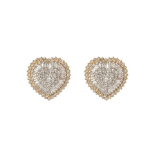 HEART DIAMOND STUDS