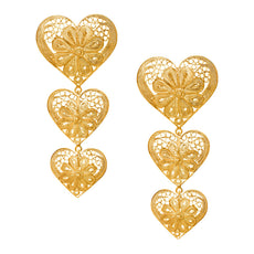 HEARTS GOLD EARRINGS