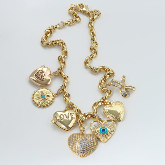 GOLD CHARMS NECKLACE