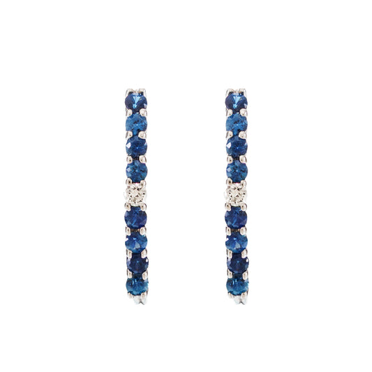 ELI SAPPHIRE AND DIAMOND EARRINGS