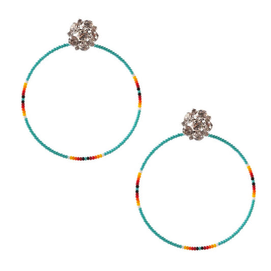 INDIAS HOOPS TURQUOISE