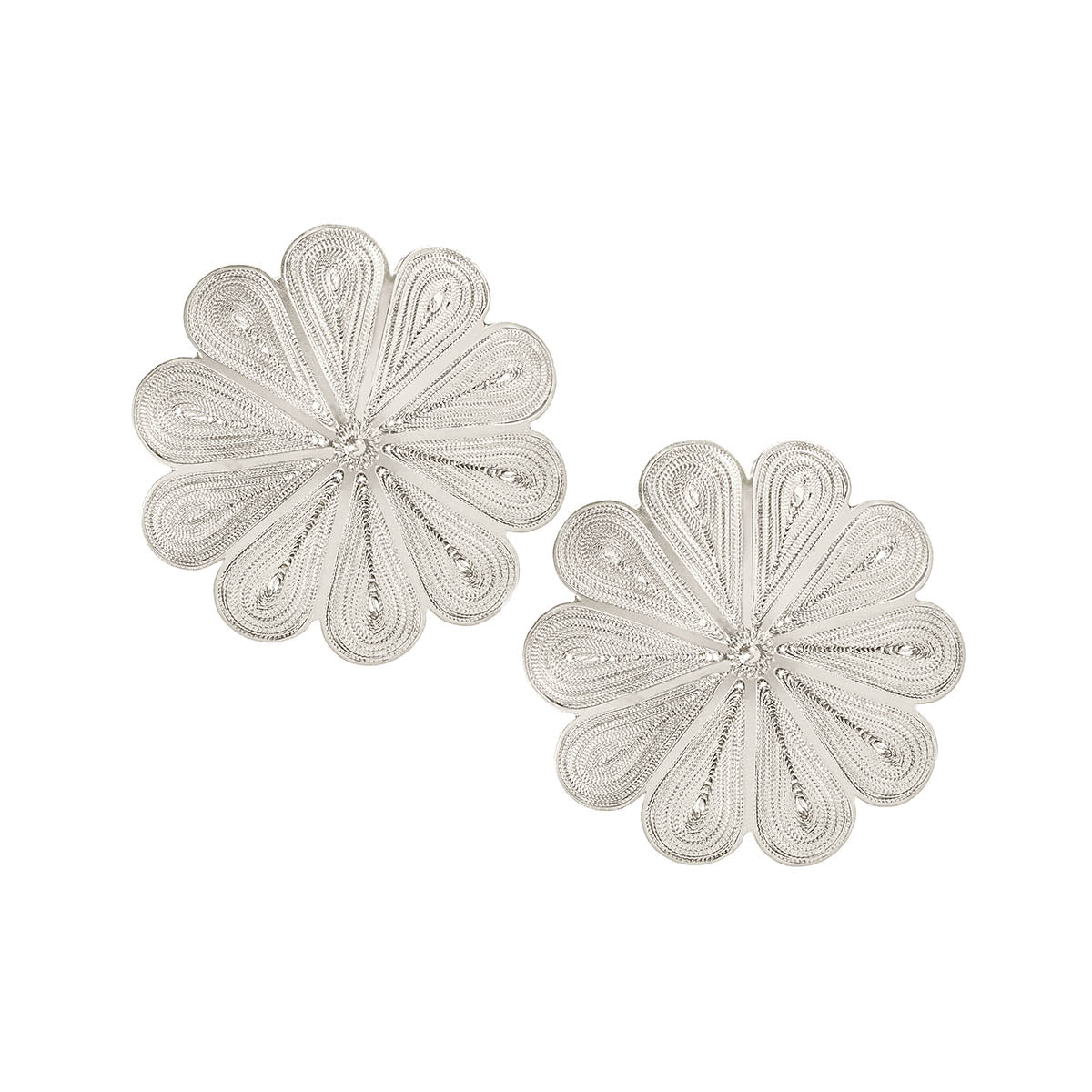 LAS FLORES SILVER EARRINGS