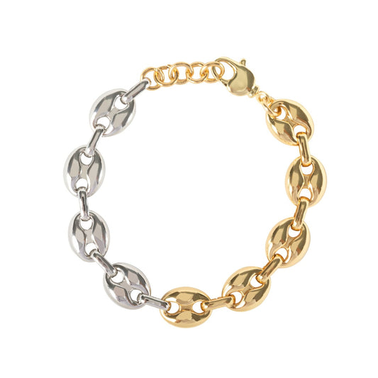 Mariner link mix metal bracelet