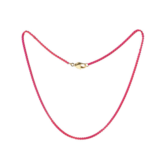 MINI NEON HOT PINK NECKLACE