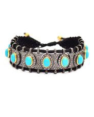 Turquoise and Smoky Diamonds bracelet