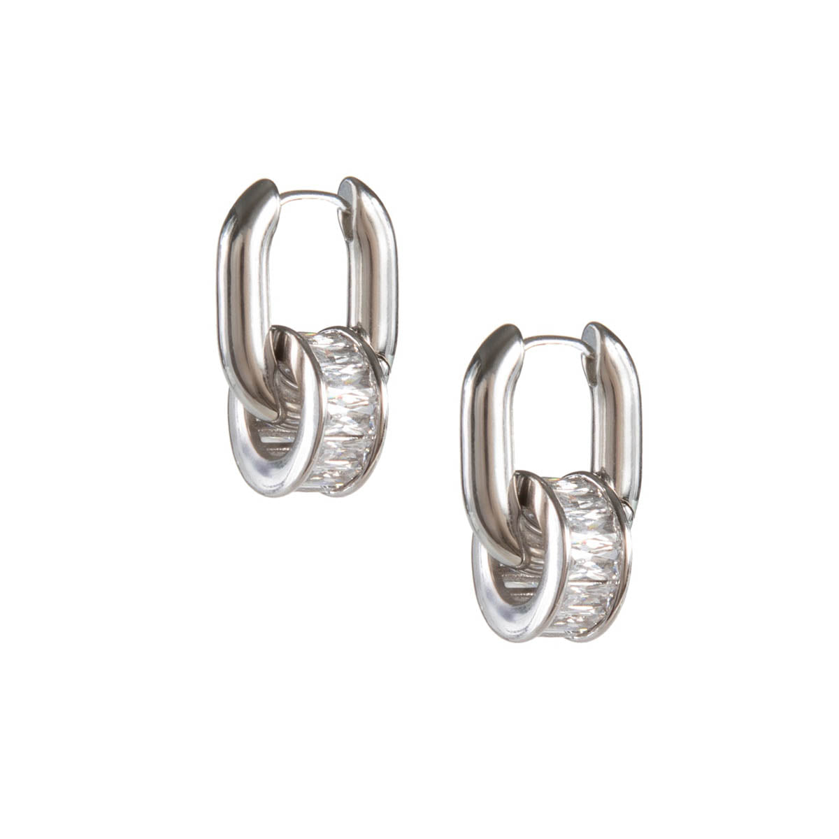 MINI DONUT SILVER HOOPS