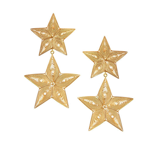 STAR STAR  GOLD EARRINGS