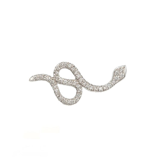 Diamond Snake ear cuff