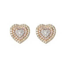 TRIO HEART DIAMOND STUDS